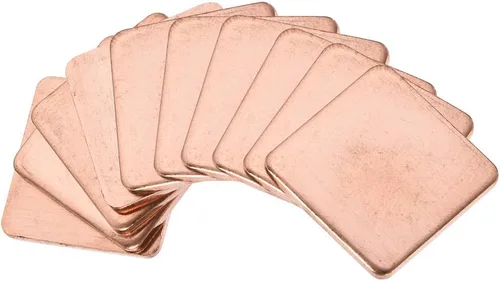 Miniatura 10 de uxcell Disipador térmico de cobre térmico de chipset IC plano para CPU GPU 0.591 x 0.591 x 0.047 in 10pcs