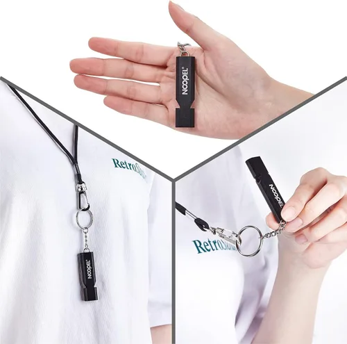 Miniatura 5 de Noopel Silbatos de emergencia, silbato de seguridad con cordón y llavero para acampar al aire libre, senderismo, barco, mochilero, pesca, kayak, 2