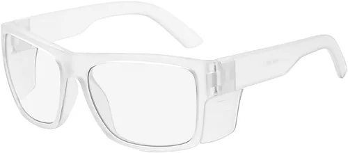 Miniatura 11 de Vidrio de seguridad de transición con ANSI Z87+ImpactApproved Wraparound&Anti Bluelight UV400 Negro mate (escudo gris)