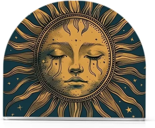 Boho Gold Acrylic Napkin Holder Outdoor Dining Vintage Napkin Dispenser Freestanding Home Decor for Farmhouse Cocktail