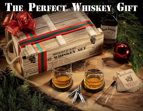 Miniatura 4 de Mixology & Craft Juego de piedras de whisky con vasos y balas de acero, regalo para hombres
