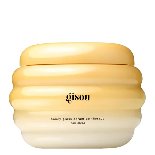 Gisou Honey Gloss Ceramide Therapy Mascarilla para el cabello – Reparación profunda e hidratación con miel Mirsalehi, ceramidas y ácido hialurónico,