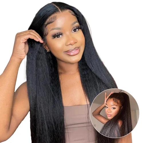 Miniatura 6 de 10A Kinky Straight 3 paquetes de cabello brasileño 10 10 10 pulgadas Yaki recto virgen brasileño extensiones de cabello humano sin enredos sin