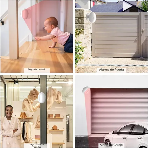Miniatura 5 de Timbre de puerta con sensor de movimiento inalámbrico: timbre de entrada de negocios, detector de movimiento para interiores zumbador