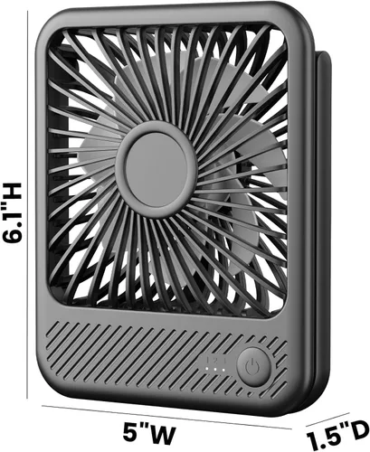 Miniatura 7 de Koonie - Ventilador de escritorio USB, viento fuerte, ultra silencioso, pequeño ventilador personal con inclinación plegable de 180° y 3 velocidades
