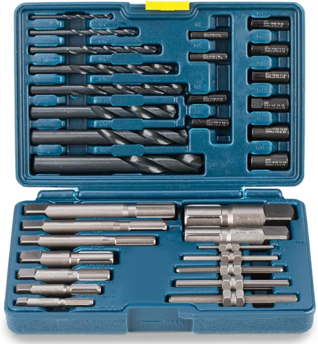 Miniatura 8 de Juego de 6 Piezas de Extractores de Tubería, Extractores de Acero Resistente de TUBERÍA de 1/8 a 1 Pulgada para Tuberías Rotas, Juego de Extractores