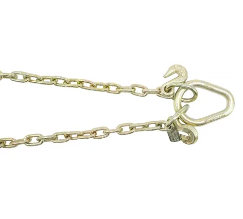 Miniatura 6 de Mytee Products Remolque de brida de cadena en V de grado 70 de pierna de 5/16 x 2 pies con gancho en J de vástago grande de 15 pulgadas, gancho T-J