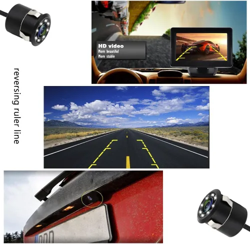 Miniatura 5 de Cámara de respaldo, cámara de visión trasera integrada JPP impermeable, cámara LED de visión nocturna, cámara inversa para camión, automóvil