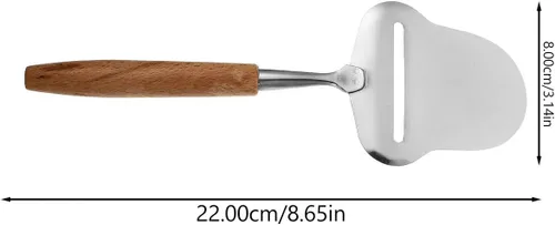 Miniatura 2 de Cortador de queso de acero inoxidable Plano Cuchillos de queso cortador de queso Servidor de afeitar con mango de madera para cocina