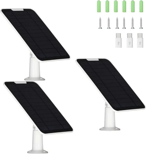 Miniatura 10 de Panel solar mejorado de 5 V 6 W para cámara de seguridad, compatible con Eufycam 2C/2C Pro/2/2 Pro/E20/E40/E, fuente de alimentación continua