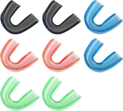 Boquilla multicolor deportiva para adultos, 8 unidades de protectores bucales, armadura de dientes de encías para boxeo, baloncesto, hockey, karate,