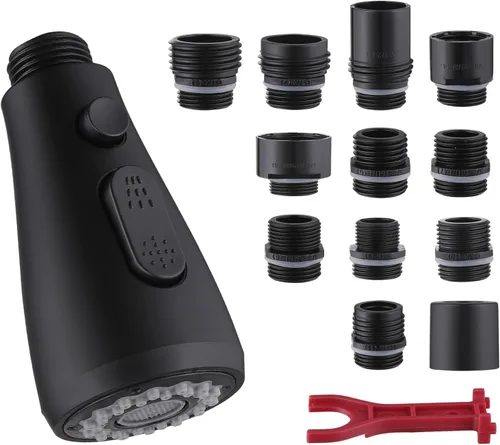 Miniatura 13 de Reemplazo de cabezal de grifo de cocina con 3 modos, cabezal rociador extraíble para grifo de cocina, reemplazo del rociador de fregadero de cocina
