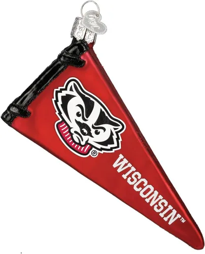 Miniatura 3 de Old World Christmas Gorro de béisbol de Wisconsin para árbol de Navidad