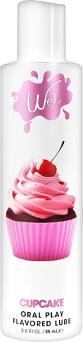 Wet Frosted Cupcake - Lubricante comestible saborizado premium para hombres, mujeres y parejas | De larga duración, seguro con preservativos, sin