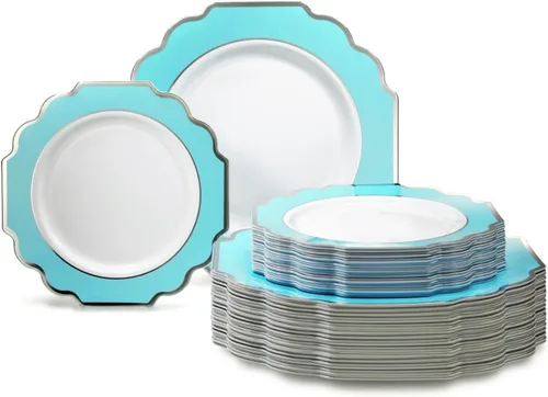 Miniatura 27 de OCCASIONS juego para 25 comensales (200 piezas), 80 comensales (640 piezas), 120 comensales (960 piezas), blanco imperial, 10.5 pulgadas, 7.5 A.
