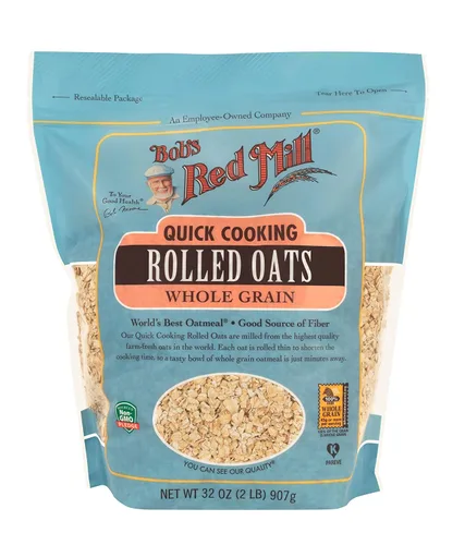 Miniatura 2 de Bob's Red Mill Avena enrollada de cocción rápida, 32 onzas (paquete de 4), sin OMG, grano entero, vegano, kosher