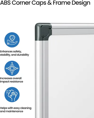 Miniatura 6 de Pizarra blanca magnética para colgar de 18 x 12 pulgadas para pared, pequeña pizarra de borrado en seco para niños, cocina, oficina, incluye 1
