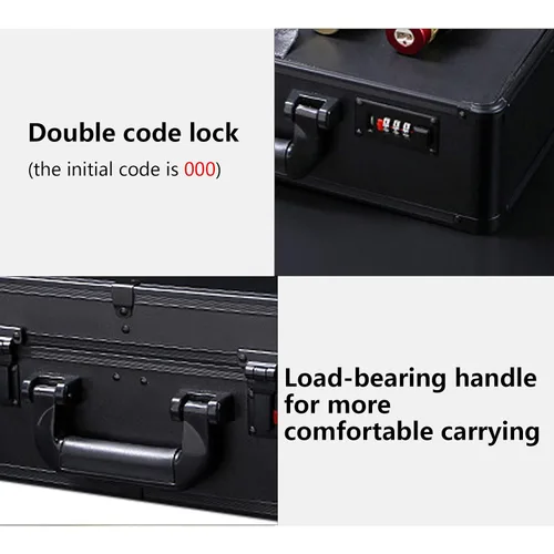 Miniatura 7 de CNCEST Estuche de transporte para peluquería, kit de herramientas de peluquería grande para salón de belleza, estuche de transporte portátil de Negro