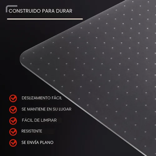 Miniatura 5 de Alfombrilla para Silla de Oficina Kuyal para Alfombra, 32x48 Transparente de Alta Resistencia, Protector Bajo Escritorio para Pisos Alfombrados