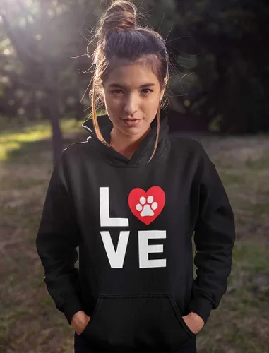 Miniatura 3 de Tstars Sudaderas con estampado de huellas de perro para mujer, con capucha para amantes de los animales