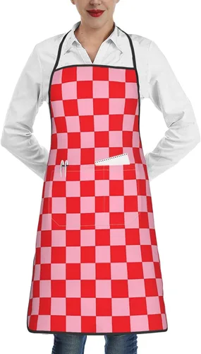 Miniatura 16 de Delantal para mujeres y hombres, delantales de cocina con bolsillo para cocinar, hornear, jardinería, parrilla, barbacoa