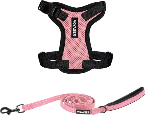 Miniatura 26 de Best Pet Supplies Voyager Step-in Lock - Arnés para mascotas con correa reflectante para mascotas, con mango de neopreno de 5 pies, soporta