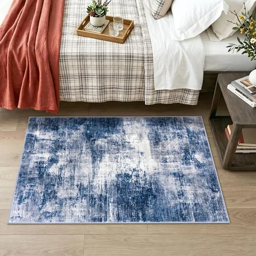 Miniatura 363 de IOHOUZE Alfombra abstracta lavable de 3 x 12 pies para pasillos, antideslizante para cocina, camino de entrada de lana sintética para interiores
