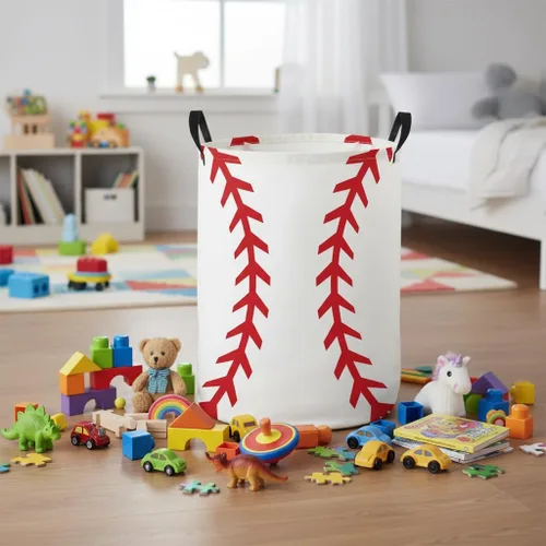 Miniatura 5 de Cesta de lavandería para bebé, cesta para bebé, para guardería, niños y niñas, lindos juguetes para niños, organizador de almacenamiento bohemio