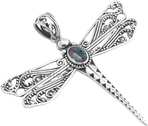 Miniatura 11 de Collar de plata de ley 925 para mujer, collar con colgante de piedras preciosas auténticas, collar con colgante hipoalergénico para regalo