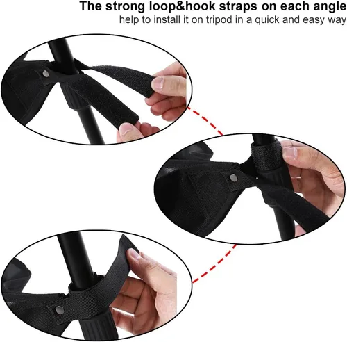 Miniatura 4 de Bolsa de piedra para trípode, bolsa de piedra para trípode, bolsa de arena para video, soporte de trípode universal resistente, bolsa de piedra