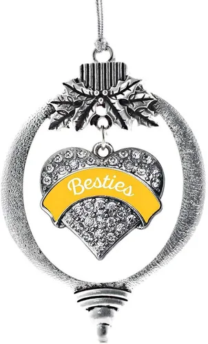 Miniatura 245 de Inspired Silver Adornos festivos de dije de corazón pave de plata con circonitas cúbicas