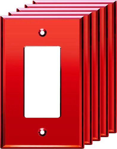 Miniatura 46 de LIDER Placa de Pared Decorativa de Acrílico Reflectante, Placa de Interruptor de Luz Espejada, Cubierta de Tomacorriente de Plexiglás, Vidrio Dorado