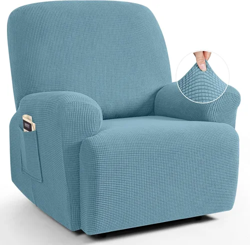 Miniatura 45 de TAOCOCO Funda reclinable de 4 piezas, funda elástica para sofá reclinable de 4 piezas, funda reclinable con 1 asiento, protector suave, fundas