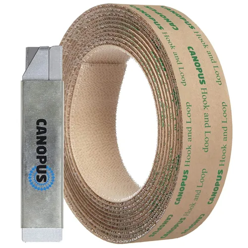 CANOPUS Cierre de velcro resellable, 1 pulgada x 6 pies, cinta de bloqueo transparente para colgar fotos, organizador de joyas, controles remotos,