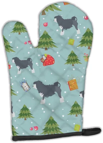 Miniatura 194 de Caroline's Treasures BB4872OVMT - Guante de horno de Navidad Affenpinscher resistente al calor, grueso para sartenes calientes y horno, manopla