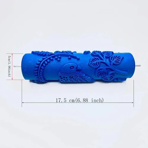 Miniatura 7 de Rodillo de pintura modelado decorativo, rodillo de goma de la textura de 7 pulgadas con la máquina de la pintura, utilizado para la decoración