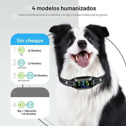 Miniatura 3 de FAFAFROG Collar Antiladridos para Perros de Tamaño Grande, Mediano y Pequeño, Collar Antiladridos Inteligente Recargable, Collar de Adiestramiento