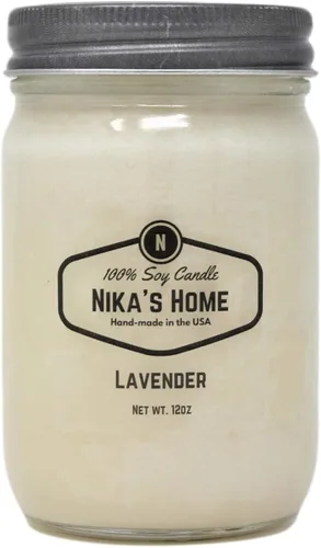 Miniatura 11 de Nika's Home Vela de Soja de Muffin de Arándanos - Frasco Mason de 12oz - No Tóxica - Vertida a Mano en los EE.UU., Larga Duración 50-60 Horas