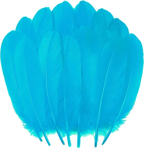 Miniatura 24 de 50 piezas de plumas de ganso naturales de 5 estilos, accesorios de ropa, paquete de estilos arcoíris, decoración de Pascua, Navidad, ropa