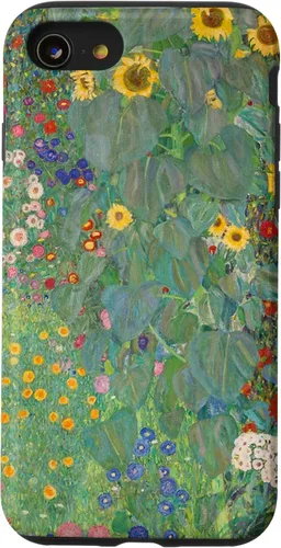 Miniatura 17 de iPhone 14 Plus Flower Garden Klimt Pintura Arte Floral Verde Cubierta Teléfono Funda