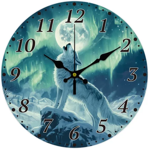 Miniatura 9 de CHGCRAFT Cardinal - Reloj de pared de 12 pulgadas, funciona con pilas, sin tictac, silencioso, reloj de pared decorativo para sala de estar