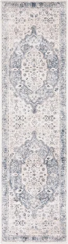 Miniatura 3 de SAFAVIEH Oregon Collection - Alfombra de pasillo, 2 pies 2 pulgadas x 6 pies, beige y gris, diseño oriental envejecido, no desprende pelusa