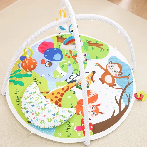 Miniatura 5 de ibabejoy - Tapete de juego de actividades para recién nacidos a niños pequeños, desarrollo de habilidades sensoriales y motoras basado