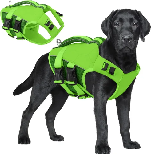 Miniatura 25 de ASENKU Chaleco salvavidas para perros, chaleco de natación para perros de alta flotación con asas de rescate para perros pequeños, medianos