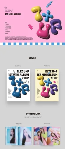 Miniatura 2 de EL7Z UP 7+UP Contenido del primer mini álbum+tarjeta fotográfica+pegatina+seguimiento sellado ELZZ UP (conjunto estándar (Queen+Puzzle))