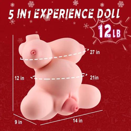 Miniatura 6 de Muñecas sexuales para adultos de 12 libras, masturbador de prolapso de útero para hombre con 4 agujeros, torso femenino, juguetes realistas
