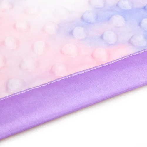 Miniatura 4 de Manta de satén sedoso para niñas con tela Minky de teñido anudado único con respaldo sedoso de seda suave de lujo para niños pequeños para dormir