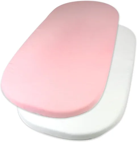 Miniatura 15 de HonestBaby Paquete de 2 sábanas de cuna de algodón orgánico, color blanco, talla única 2 Pack - blanco