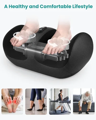 Miniatura 15 de Nekteck Masajeador de pies con calor y rodillo para pies, masajeador Shiatsu de pantorrilla y pierna para circulación y alivio del dolor