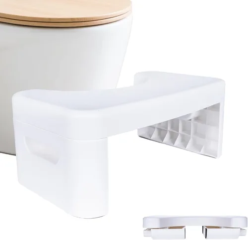 Miniatura 8 de Taburete de inodoro plegable, taburete de inodoro plegable de 6.7 pulgadas, taburete de baño plegable para todas las edades, taburete de pie de Negro